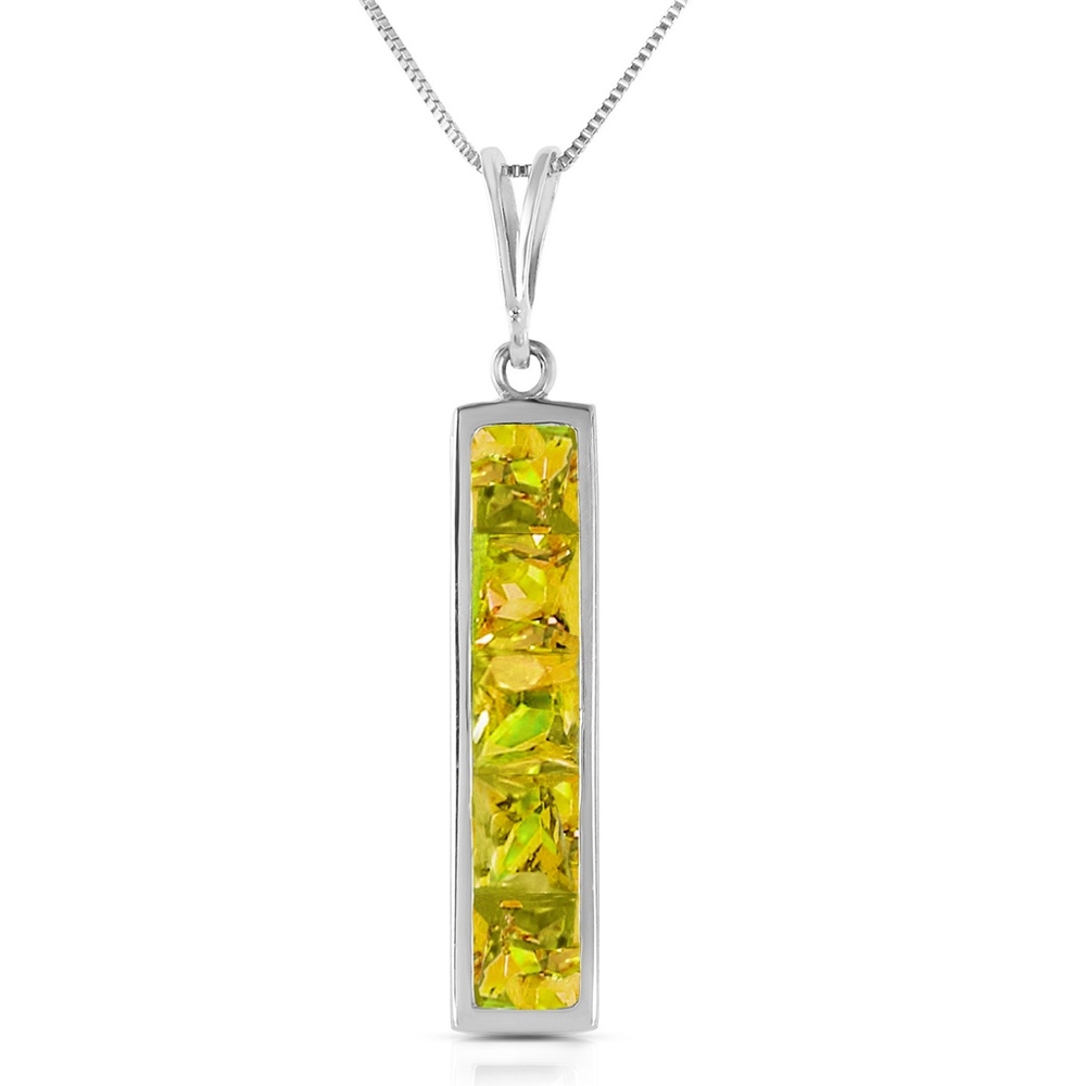14K. SOLID GOLD NECKLACE WITH NATURAL PERIDOTS - Picture 1 of 6